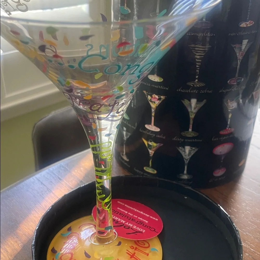 Lolita Colorful Celebration Martini Glass